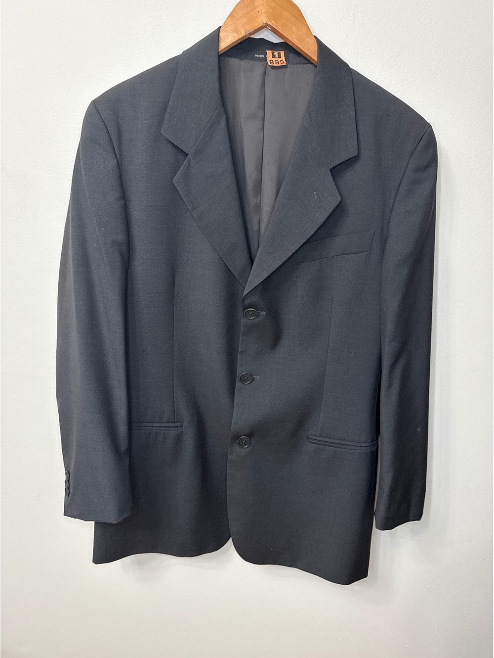 Vintage 1993 Emporio Armani Wool Blazer Made in Italy Black 40R Sport Coat